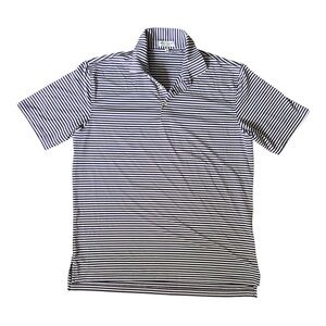 Peter Millar Purple Stripe Summer Comfort Polo Golf Large